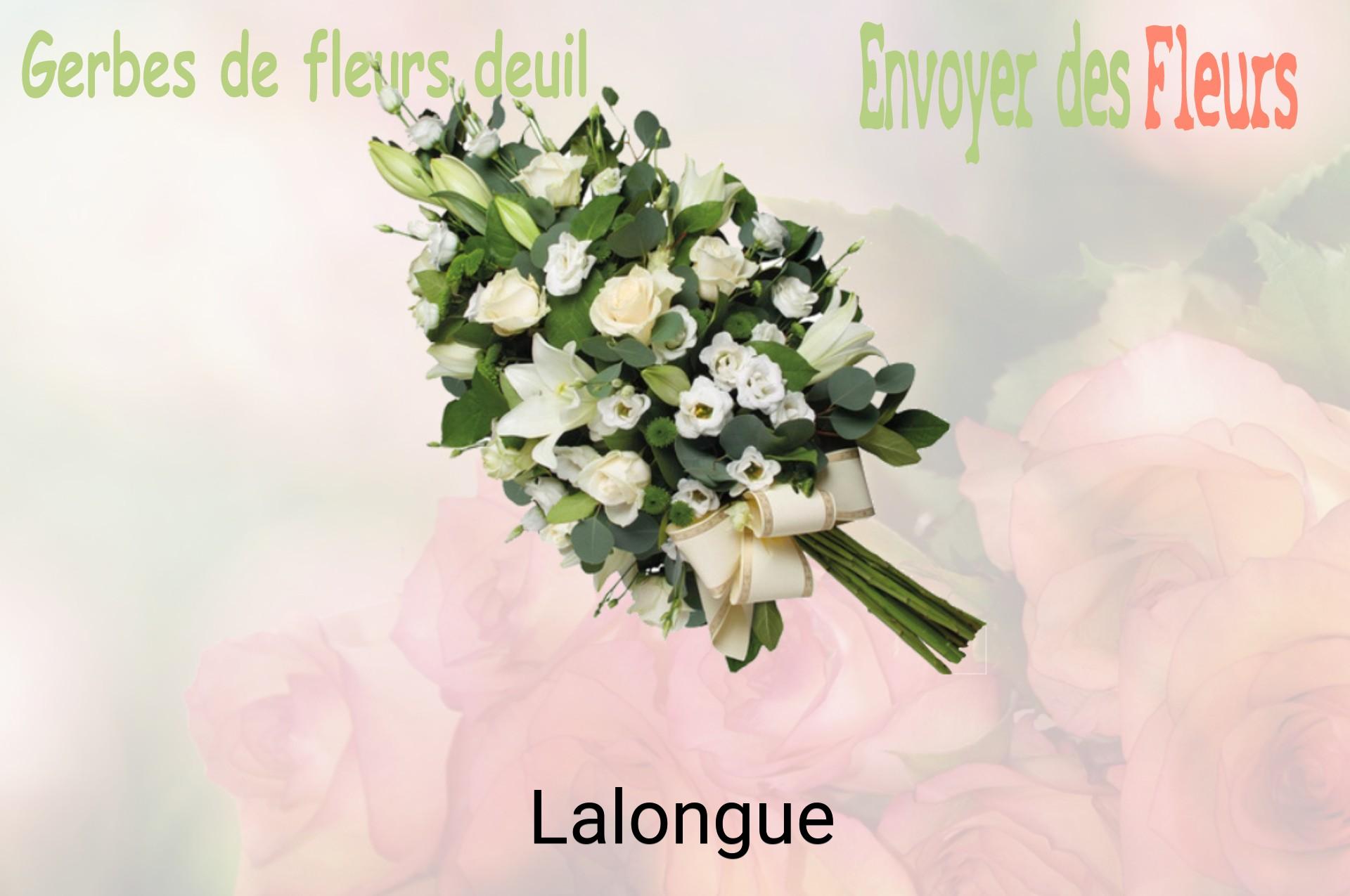 Gerbe de fleurs de deuil livrée à Lalongue